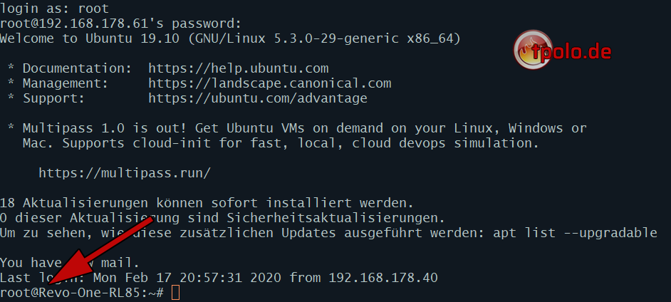 SSH Root aktivieren Ubuntu